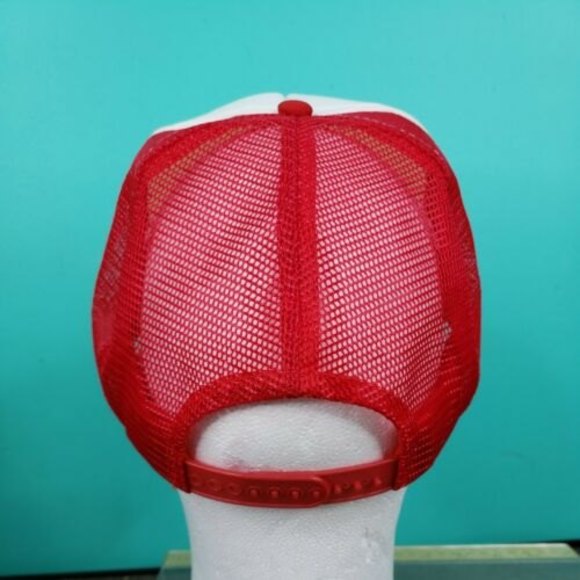 Vintage Train Maryland Rail Car Snapback Mesh Back Trucker Hat Cap Red  & White - Picture 3 of 7